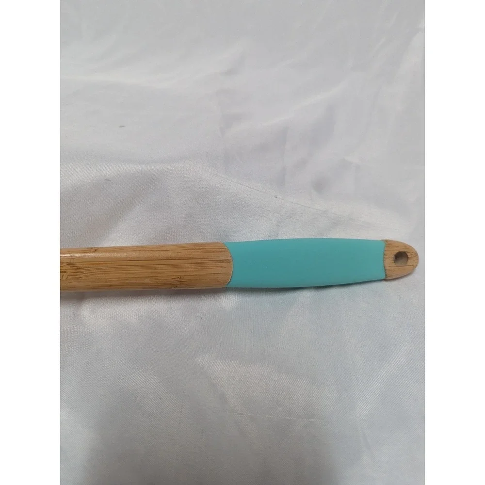 Fiesta Bamboo Silicone Spatula Set Of 2 Rubber Grip 14